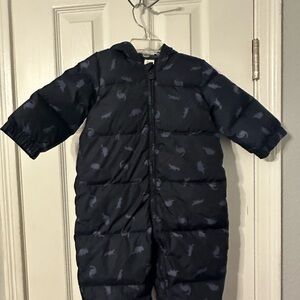 Baby Gap Black Puffer Snowsuit 12-18 months